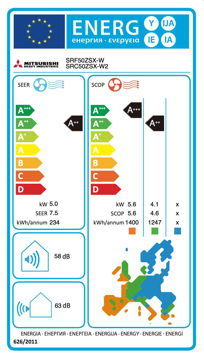 Mitsubishi Heavy Industries SRF50ZSX-W - SRC50ZSX-W - Monosplit Klimaanlage