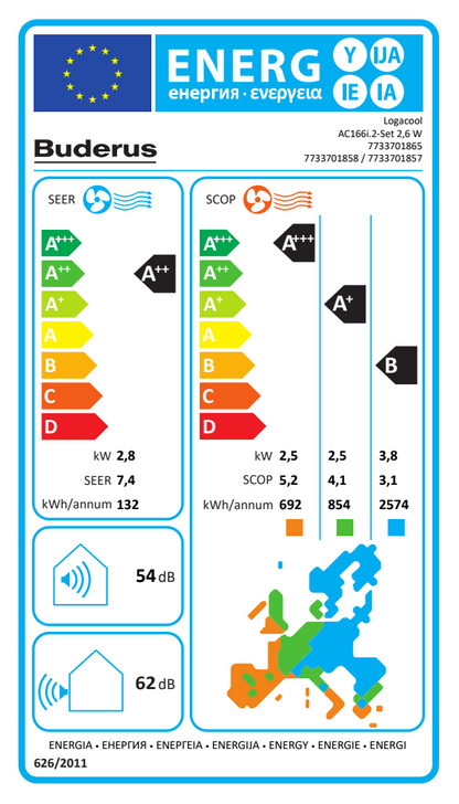 Buderus Logacool AC166i.2 - Monosplit Klimaanlagen-Set mit 2,6 kW